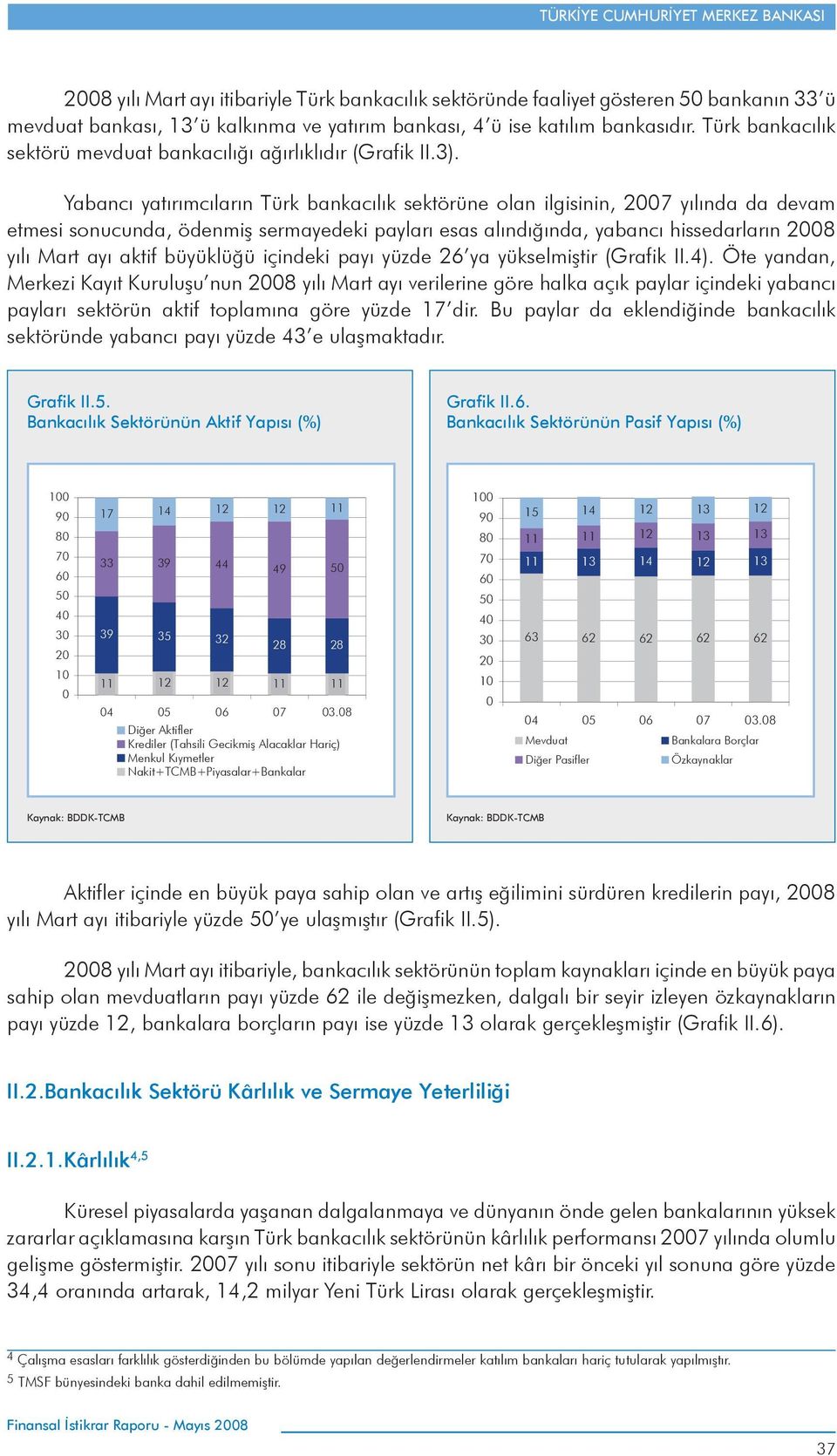 Yabancı yatırımcıların Türk bankacılık sektörüne olan ilgisinin, 27 yılında da devam etmesi sonucunda, ödenmiş sermayedeki payları esas alındığında, yabancı hissedarların 28 yılı Mart ayı aktif