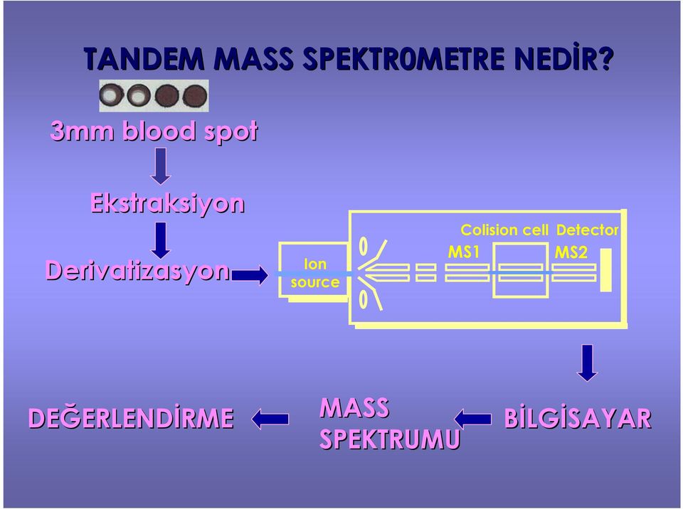 Derivatizasyon Ion source Colision