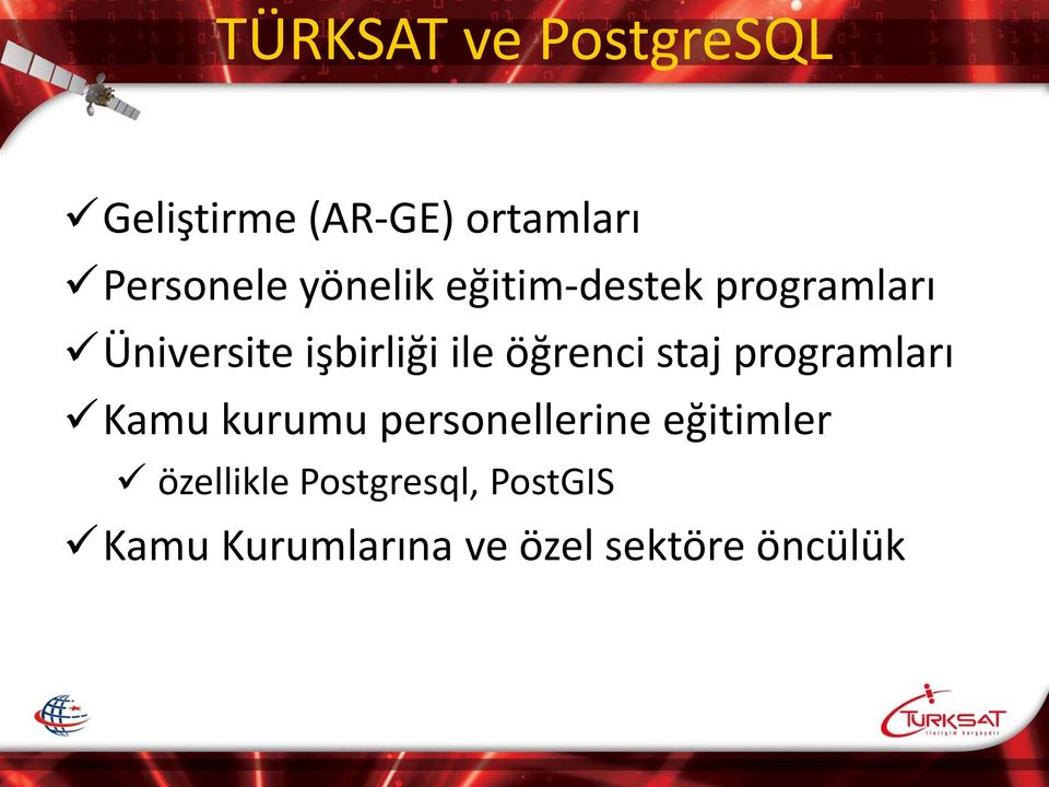 öğrenci staj programları Kamu kurumu personellerine eğitimler