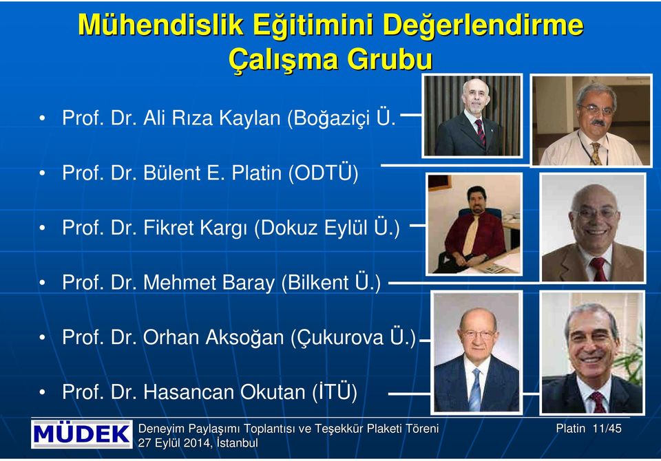 ) Prf. Dr. Mehmet Baray (Bilkent Ü.) Prf. Dr. Orhan Aksğan (Çukurva Ü.