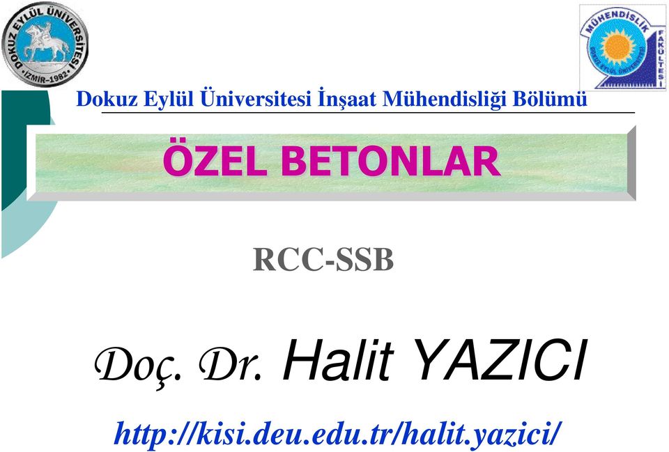 BETONLAR RCC-SSB Doç. Dr.