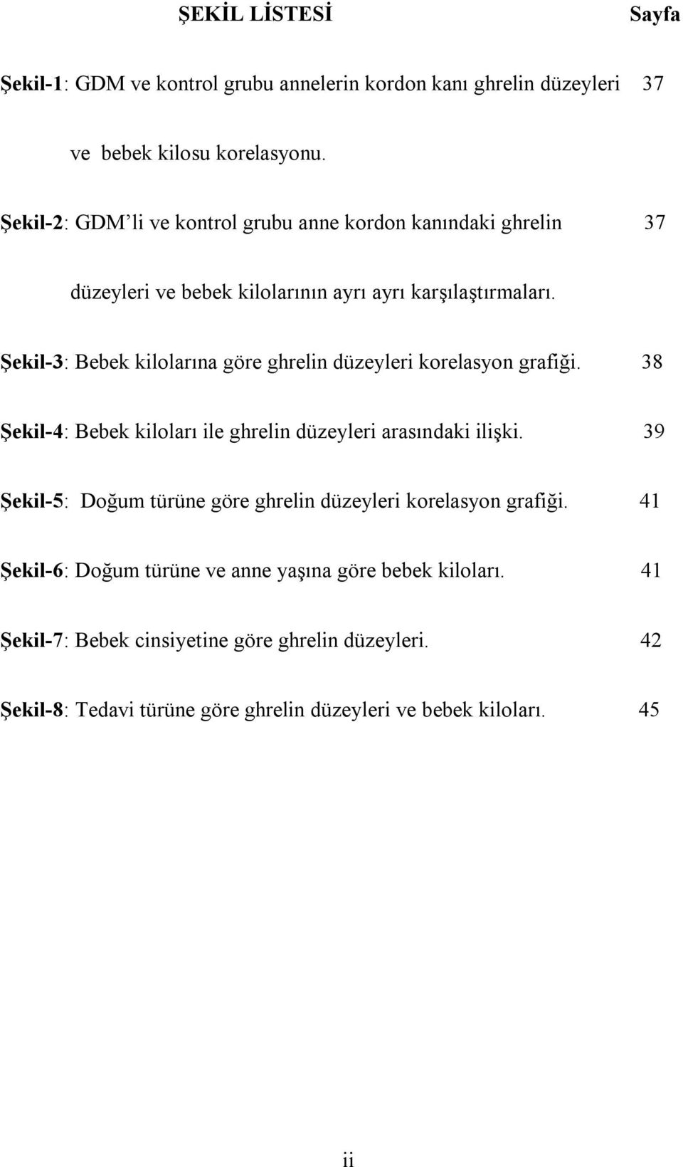 Şekil-3: Bebek kilolarına göre ghrelin düzeyleri korelasyon grafiği. 38 Şekil-4: Bebek kiloları ile ghrelin düzeyleri arasındaki ilişki.