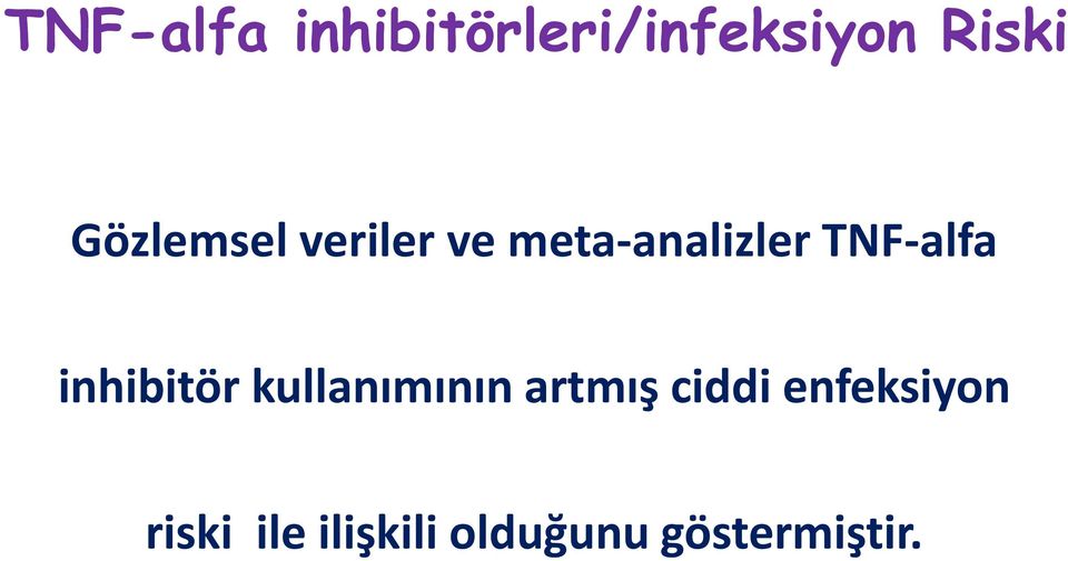 TNF-alfa inhibitör kullanımının artmış