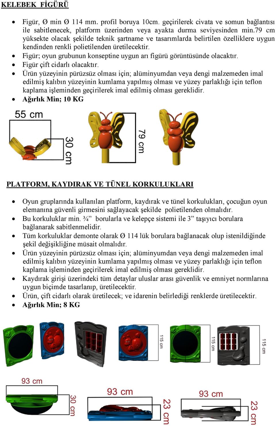 Figür; oyun grubunun konseptine uygun arı figürü görüntüsünde olacaktır. Figür çift cidarlı olacaktır.