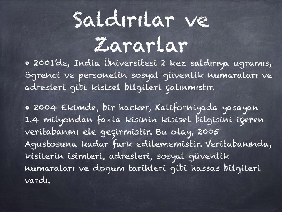 4 milyondan fazla kisinin kisisel bilgisini içeren veritabanını ele geçirmistir.