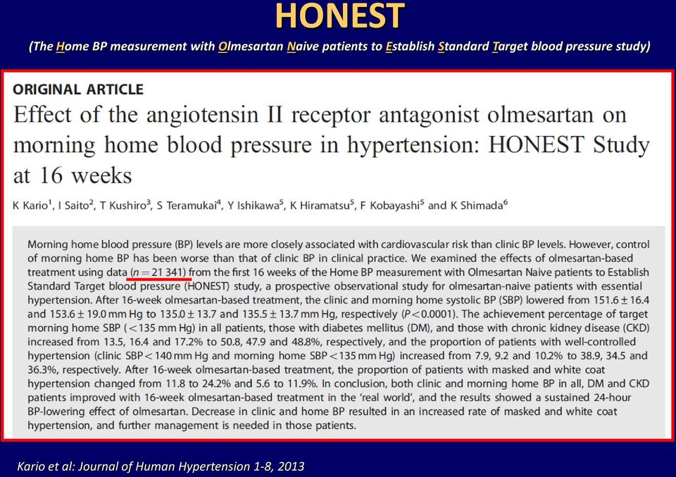 Standard Target blood pressure study)