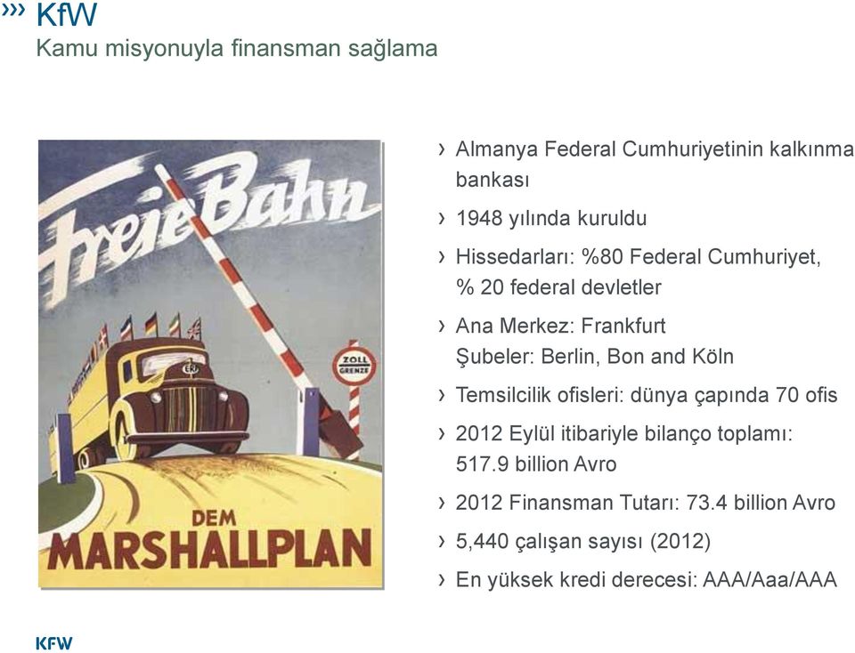 and Köln Temsilcilik ofisleri: dünya çapında 70 ofis 2012 Eylül itibariyle bilanço toplamı: 517.