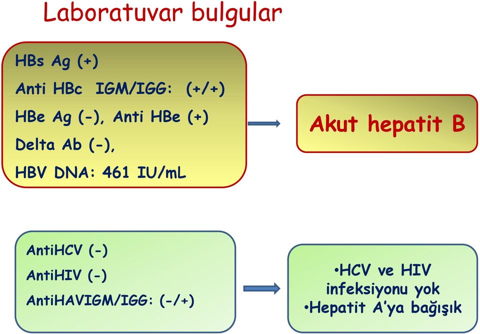 IU/mL Akut hepatit B AntiHCV (-) AntiHIV (-)