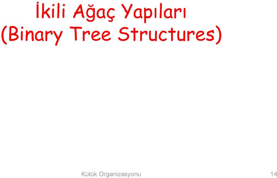 Tree Structures)