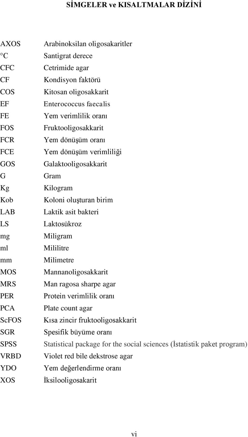 Kilogram Koloni oluşturan birim Laktik asit bakteri Laktosükroz Miligram Mililitre Milimetre Mannanoligosakkarit Man ragosa sharpe agar Protein verimlilik oranı Plate count agar Kısa