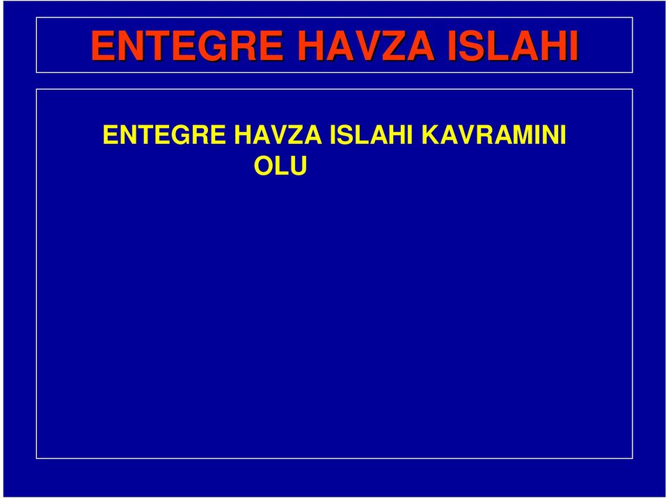 HAVZA ENTEGRE ISLAH