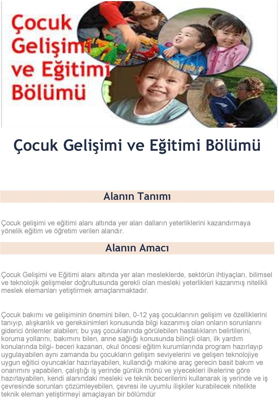 meslek elemanları yetiştirmek amaçlanmaktadır.