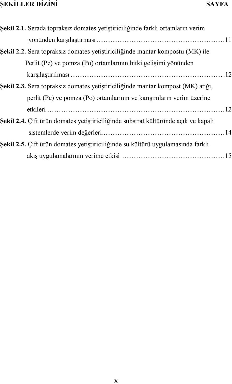 2. Sera topraksız domates yetiştiriciliğinde mantar kompostu (MK) ile Perlit (Pe) ve pomza (Po) ortamlarının bitki gelişimi yönünden karşılaştırılması...12 Şekil 2.3.