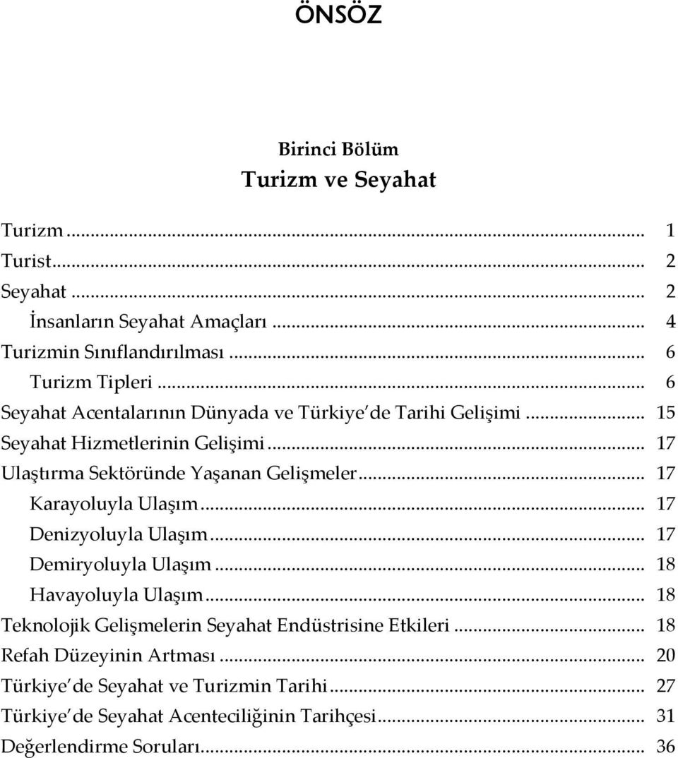 .. 17 Karayoluyla Ulaşım... 17 Denizyoluyla Ulaşım... 17 Demiryoluyla Ulaşım... 18 Havayoluyla Ulaşım.