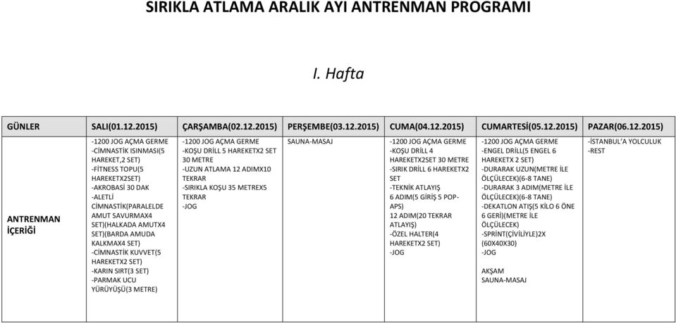 2015) PERŞEMBE(03.12.