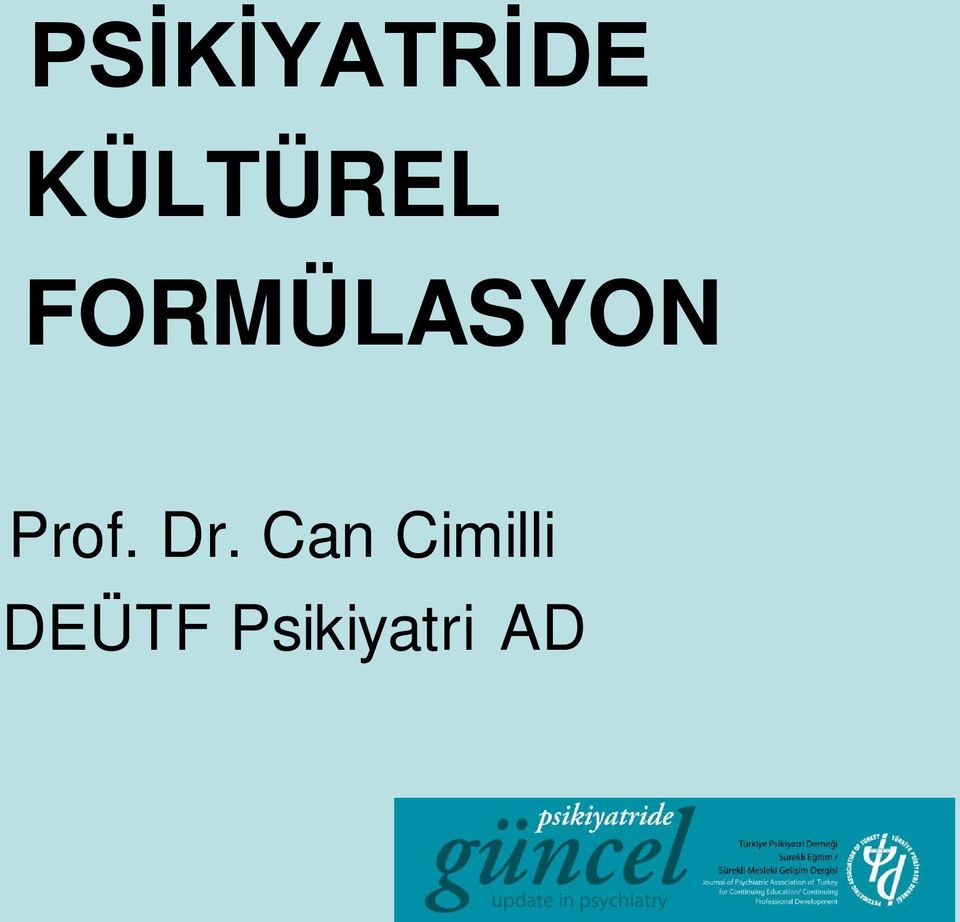 FORMÜLASYON Prof.