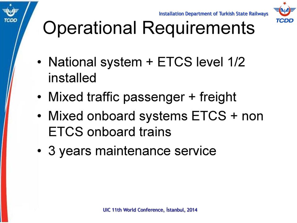 onboard systems ETCS + non ETCS onboard trains 3 years