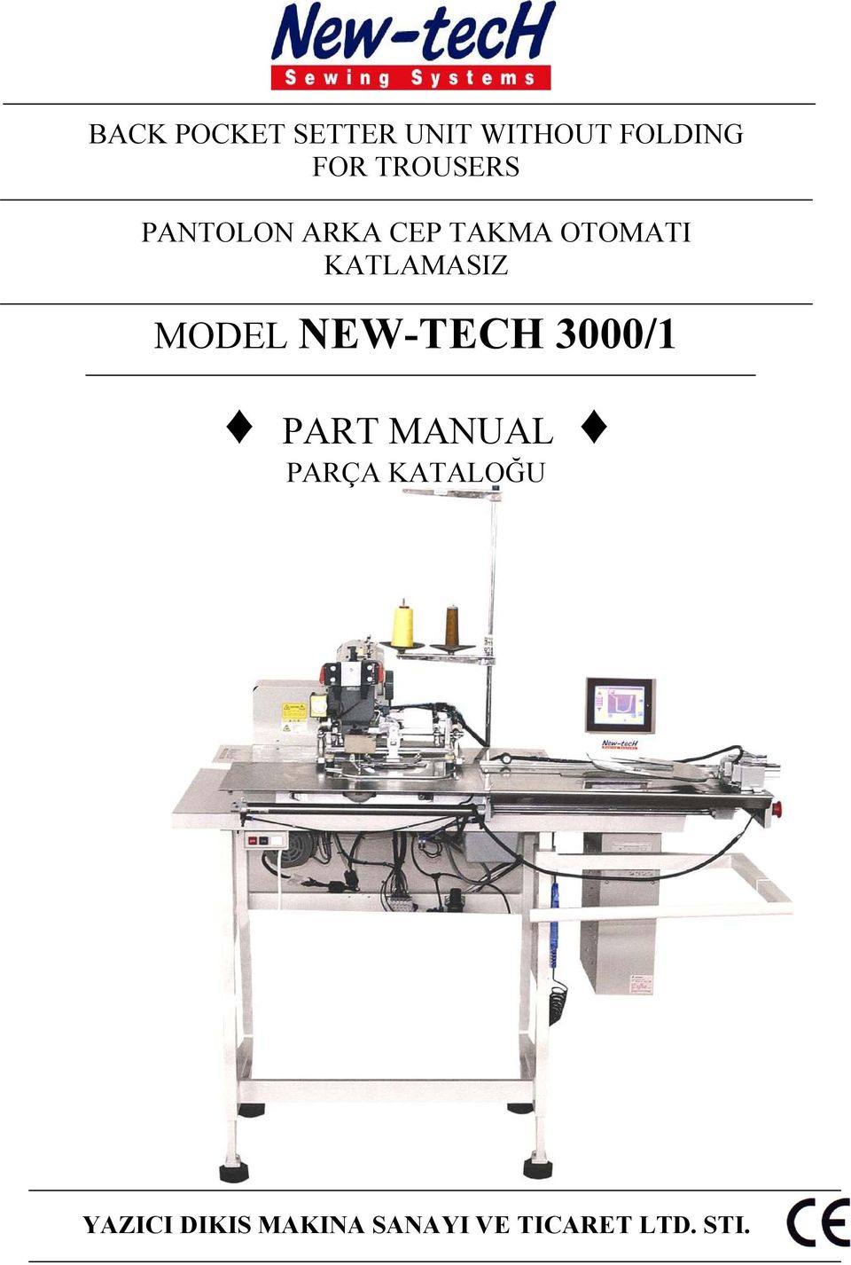 KATLAMASIZ MODEL NEW-TECH 3000/1 PART MANUAL