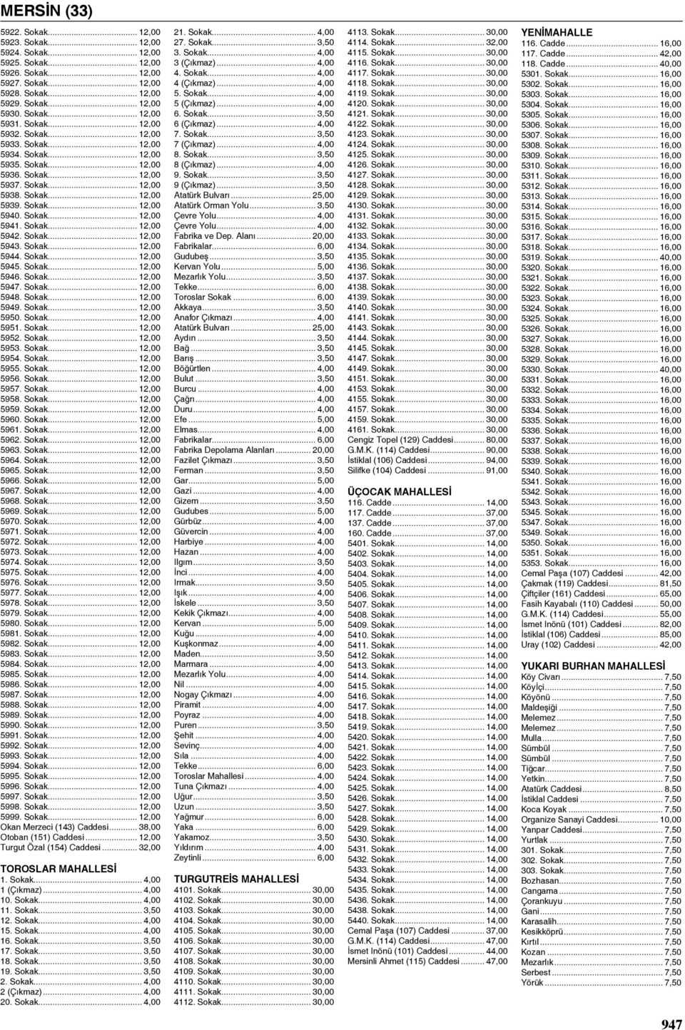 Sokak... 12,00 5942. Sokak... 12,00 5943. Sokak... 12,00 5944. Sokak... 12,00 5945. Sokak... 12,00 5946. Sokak... 12,00 5947. Sokak... 12,00 5948. Sokak... 12,00 5949. Sokak... 12,00 5950. Sokak... 12,00 5951.