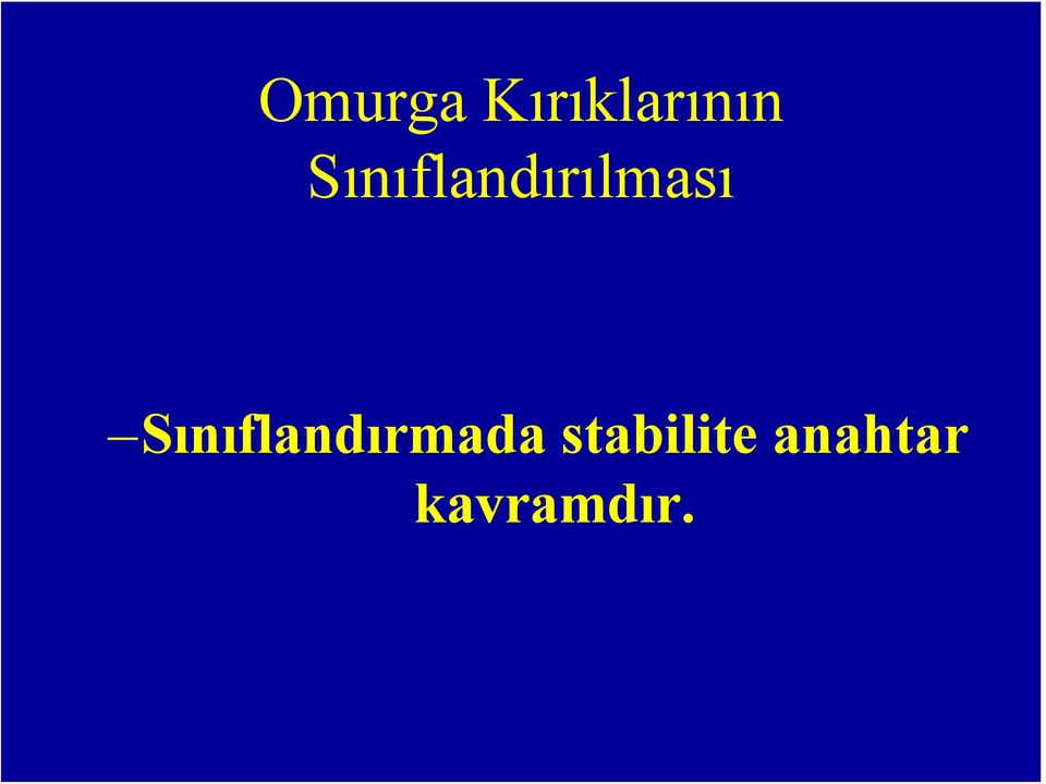 Sınıflandırmada