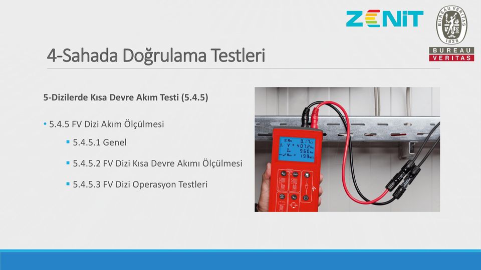 4.5.2 FV Dizi Kısa Devre Akımı Ölçülmesi