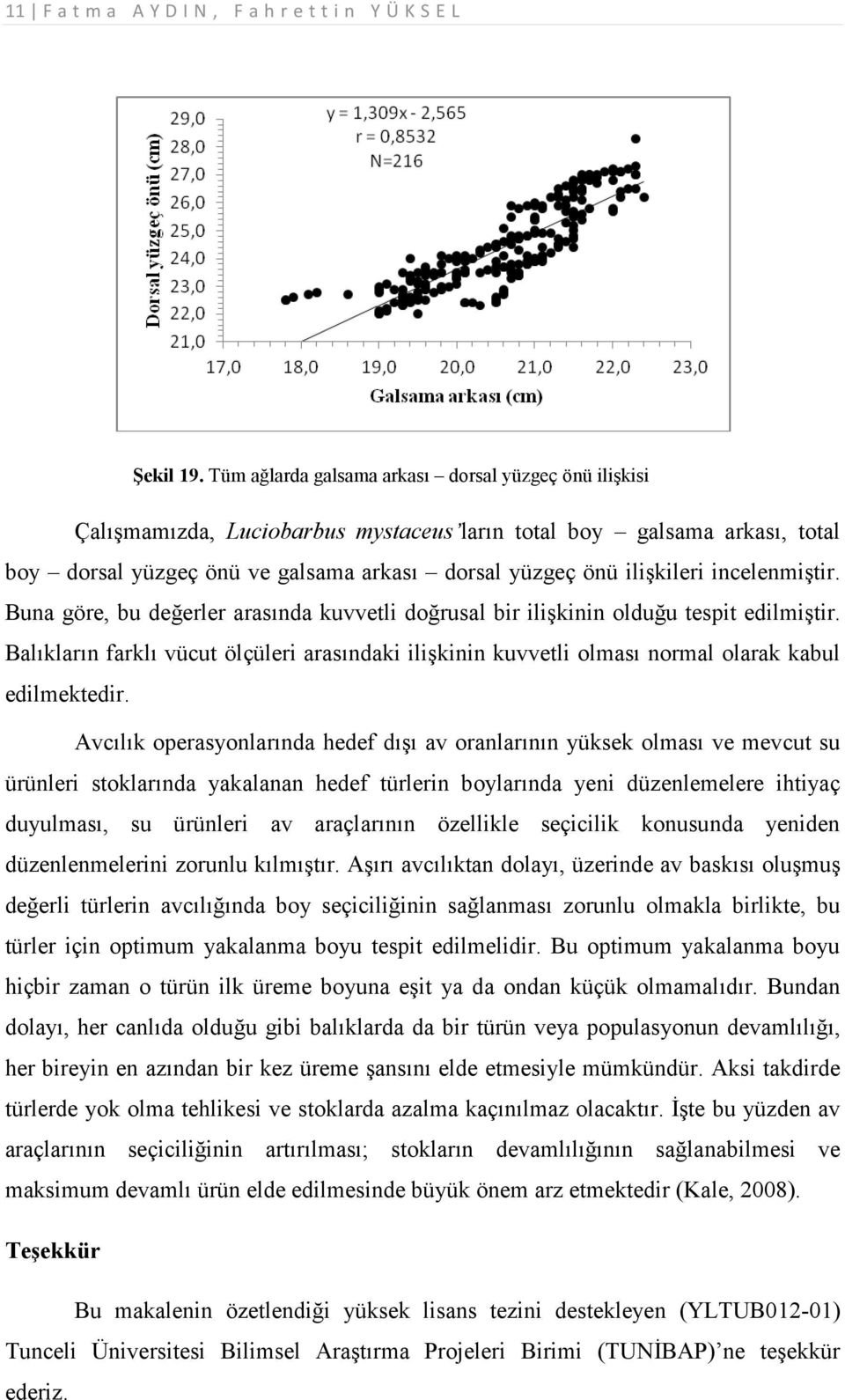 incelenmiştir. Buna göre, bu değerler arasında kuvvetli doğrusal bir ilişkinin olduğu tespit edilmiştir.