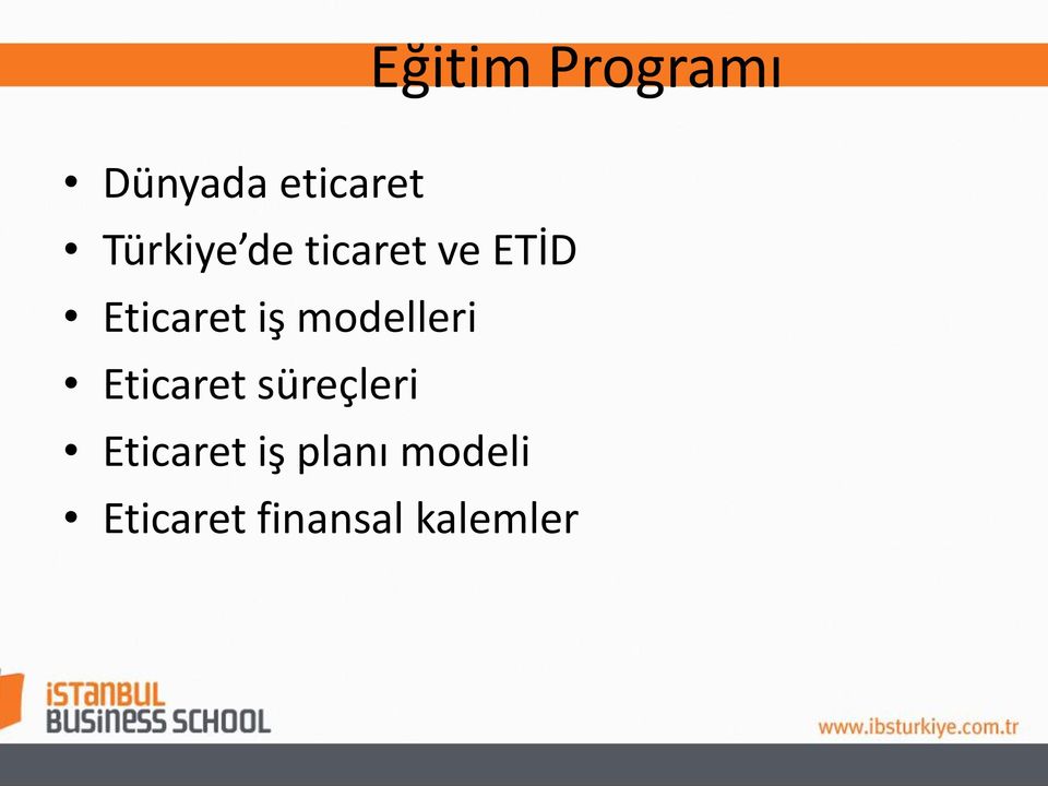 iş modelleri Eticaret süreçleri