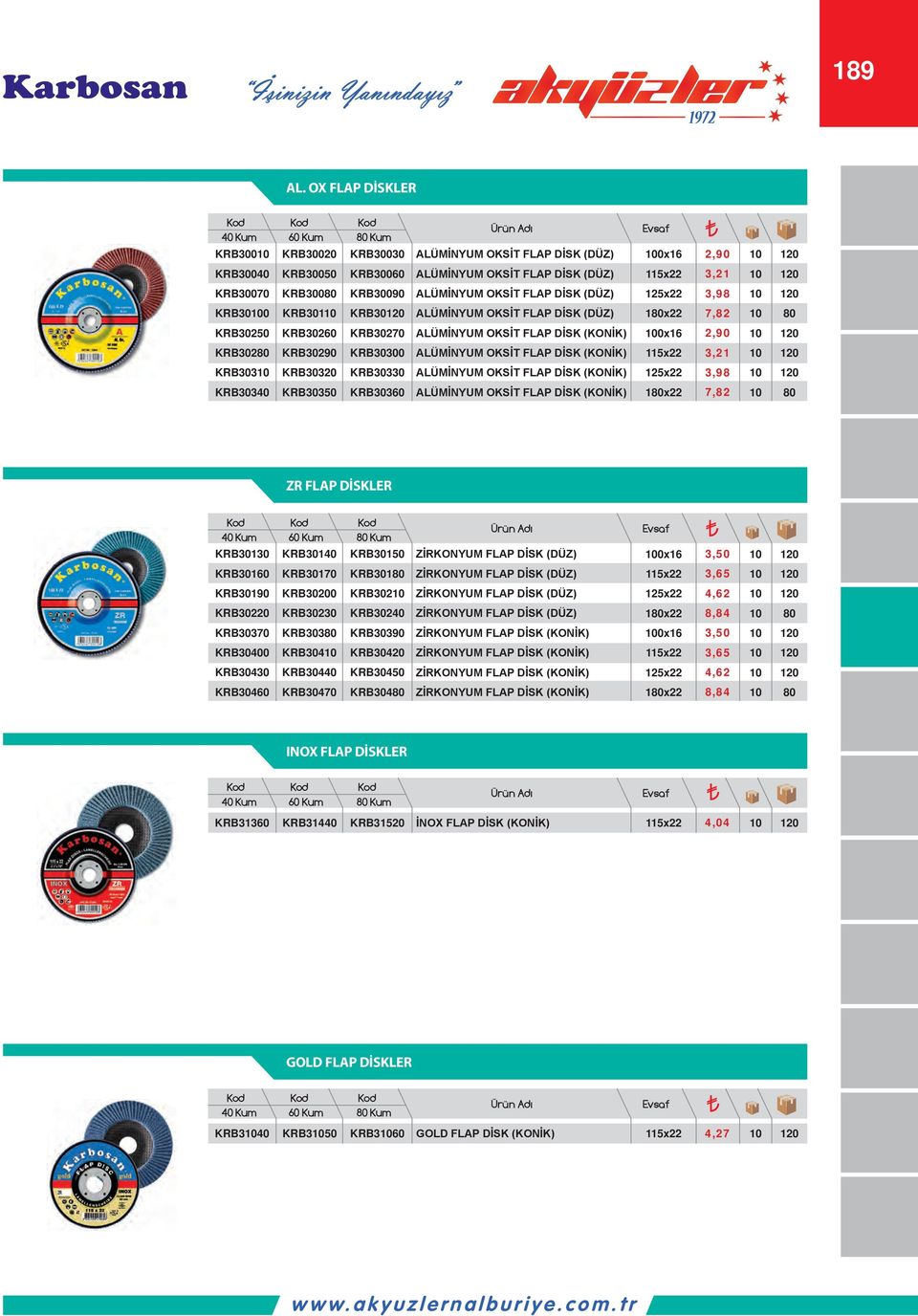 KRB30 KRB30 ALÜMİNYUM OKSİT FLAP DİSK (DÜZ) 80x 7,8 80 KRB KRB30 KRB3070 ALÜMİNYUM OKSİT FLAP DİSK (KONİK) 0x6,90 KRB3080 KRB3090 KRB30 ALÜMİNYUM OKSİT FLAP DİSK (KONİK) x 3, KRB303 KRB303 KRB30330