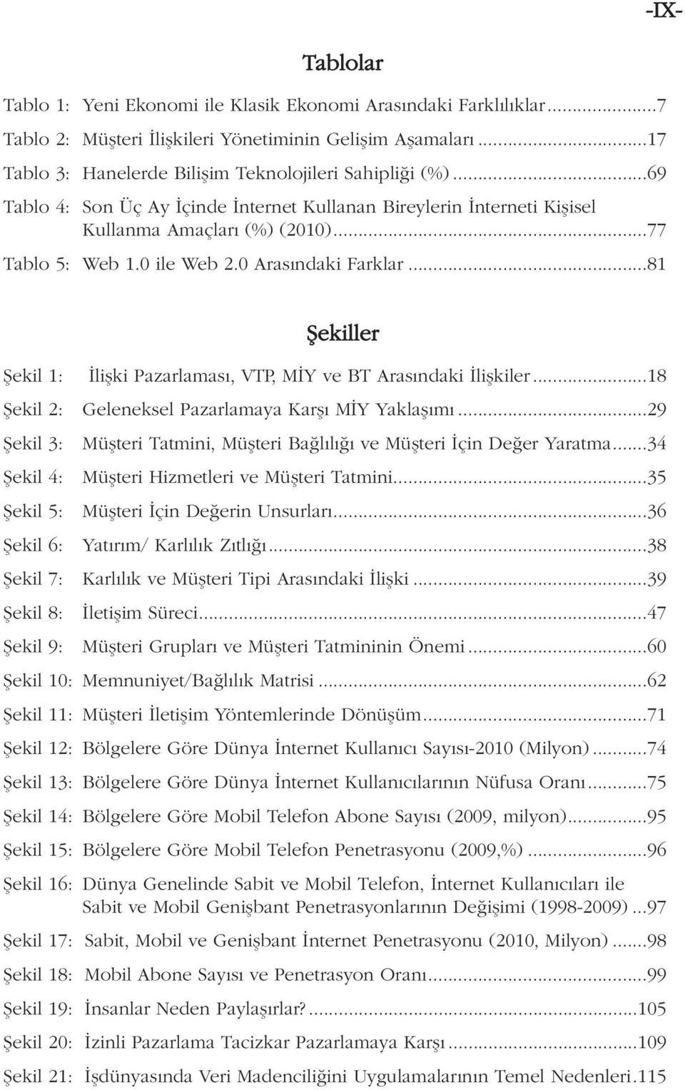 ..81 Şekiller Şekil 1: İlişki Pazarlaması, VTP, MİY ve BT Arasındaki İlişkiler...18 Şekil 2: Geleneksel Pazarlamaya Karşı MİY Yaklaşımı.