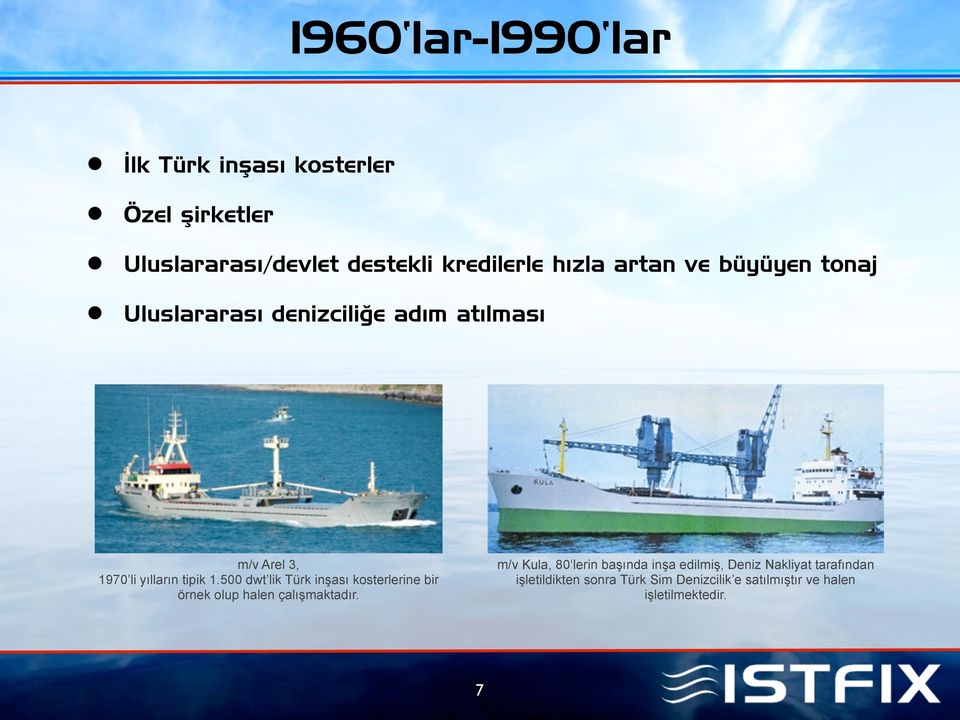 500 dwt lik Türk inşası kosterlerine bir örnek olup halen çalışmaktadır.