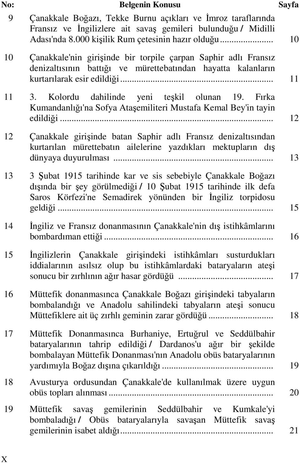 .. 11 11 3. Kolordu dahilinde yeni teşkil olunan 19. Fırka Kumandanlığı'na Sofya Ataşemiliteri Mustafa Kemal Bey'in tayin edildiği.