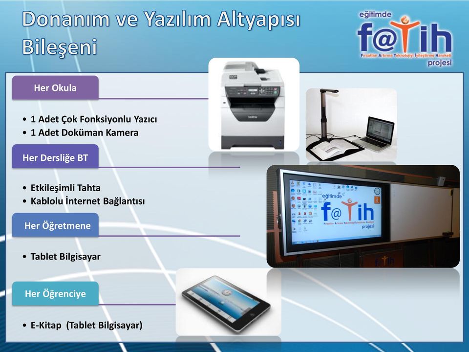 Kablolu İnternet Bağlantısı Her Öğretmene Tablet