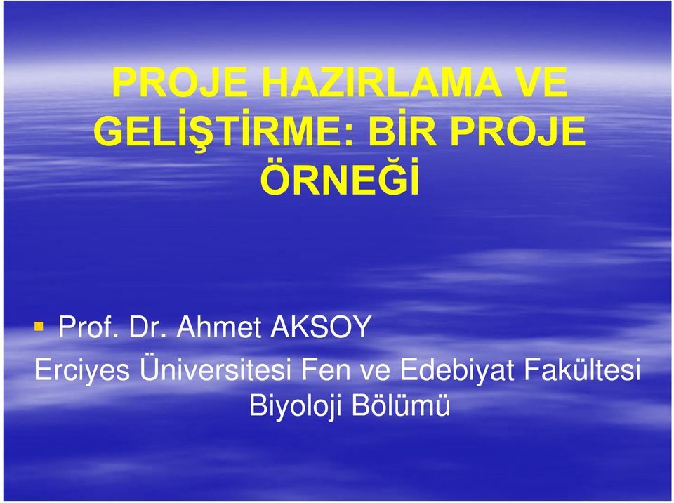 Ahmet AKSOY Erciyes Üniversitesi