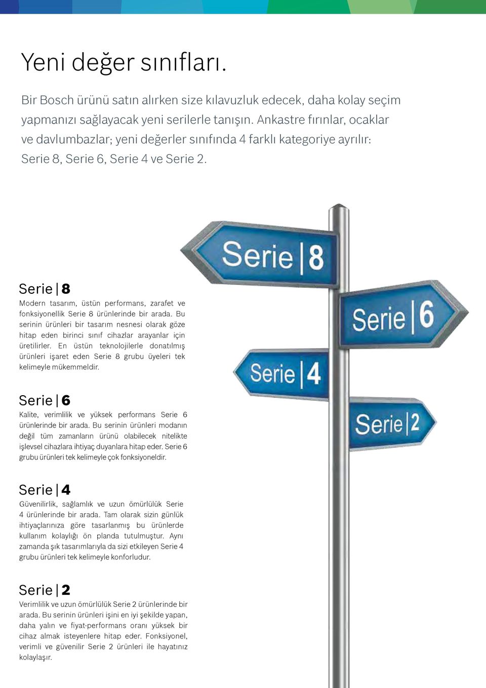 Serie 8 Modern tasarım, üstün performans, zarafet ve fonksiyonellik Serie 8 ürünlerinde bir arada.