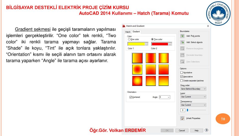 One color tek renkli, Two color iki renkli tarama yapmayı sağlar.