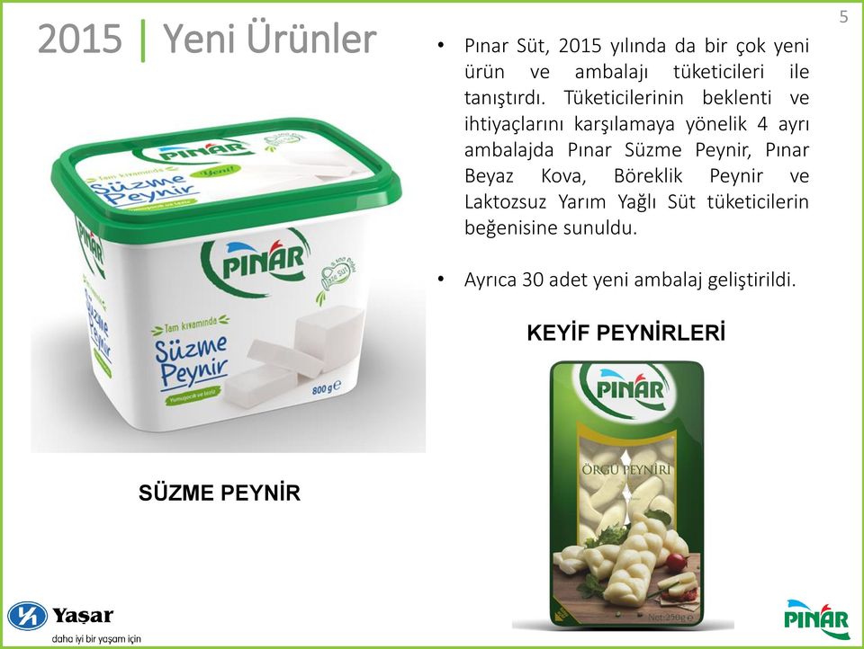 Tüketicilerinin beklenti ve ihtiyaçlarını karşılamaya yönelik 4 ayrı ambalajda Pınar Süzme