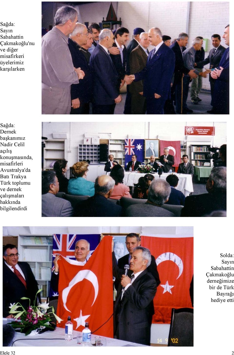 Avustralya'da Batı Trakya Türk toplumu ve dernek çalışmaları hakkında