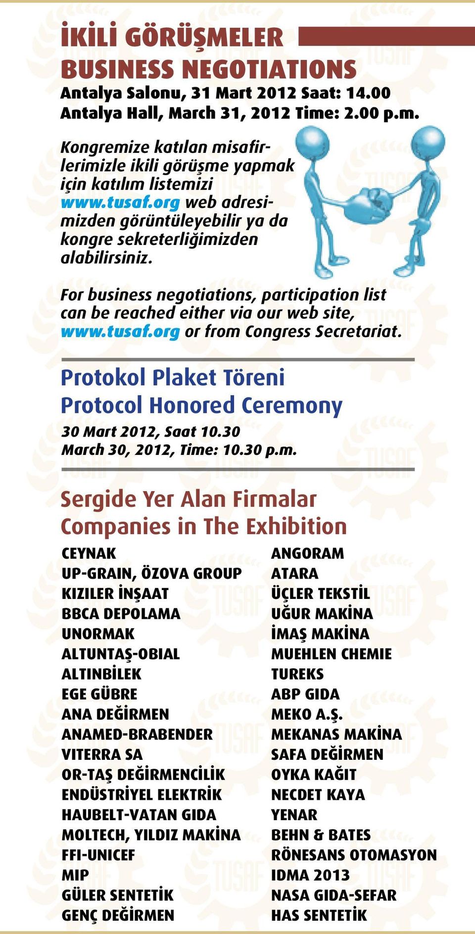 Protokol Plaket Töreni Protocol Honored Ceremo