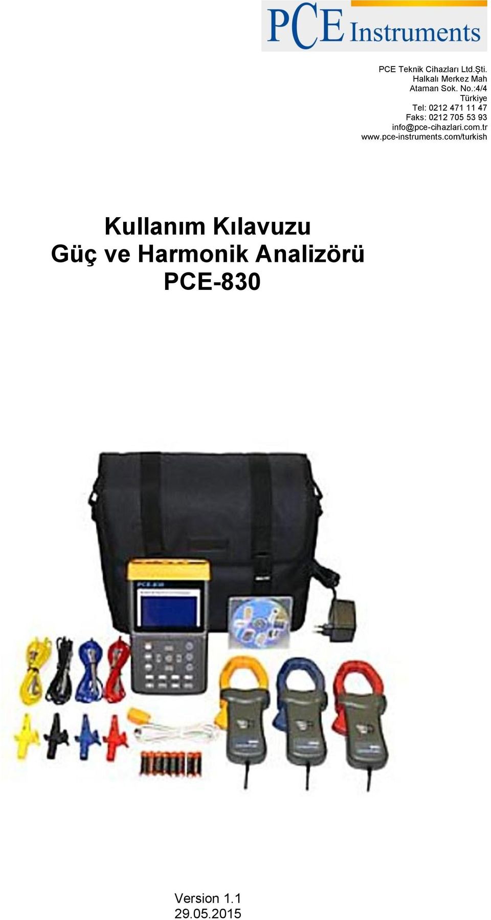 info@pce-cihazlari.com.tr www.pce-instruments.