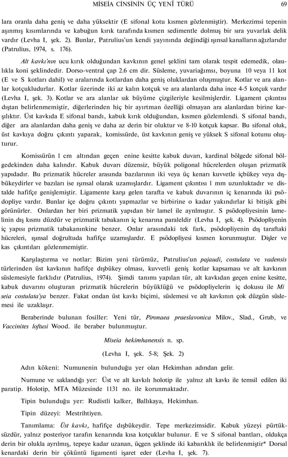 Bunlar, Patrulius'un kendi yayınında değindiği ışınsal kanalların ağızlarıdır (Patrulius, 1974, s. 176).