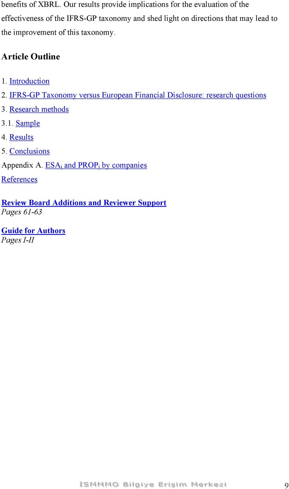 the improvement of this taxonomy. Article Outline 1. Introduction 2.