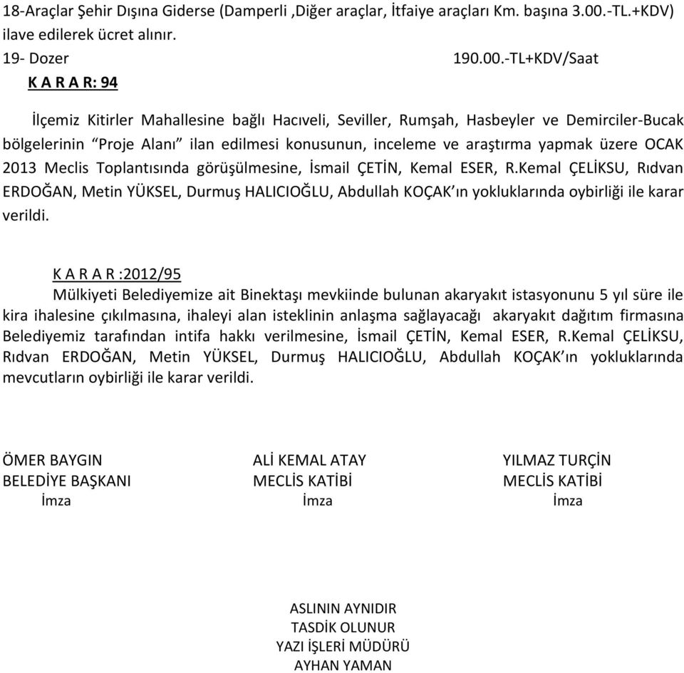 -TL+KDV/Saat K A R A R: 94 İlçemiz Kitirler Mahallesine bağlı Hacıveli, Seviller, Rumşah, Hasbeyler ve Demirciler-Bucak bölgelerinin Proje Alanı ilan edilmesi konusunun, inceleme ve araştırma yapmak