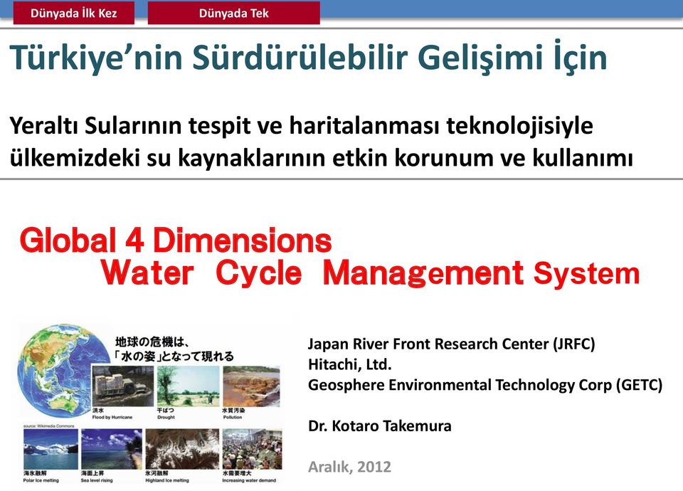 kullanımı Global 4 Dimensions Water Cycle Management System Japan River Front Research