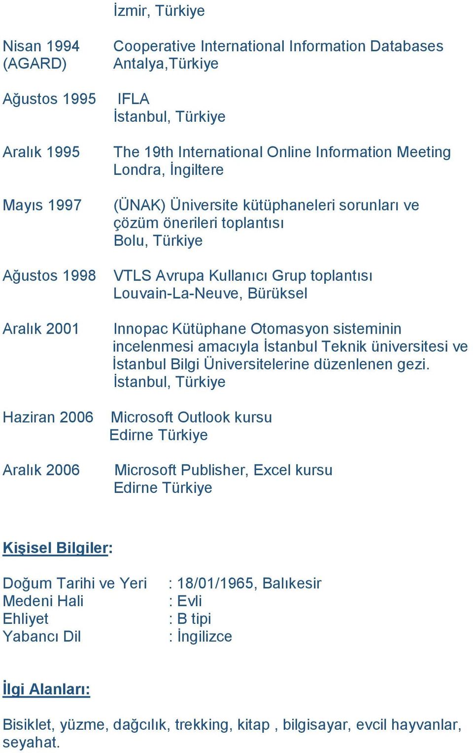 Luvain-La-Neuve, Bürüksel Innpac Kütüphane Otmasyn sisteminin incelenmesi amacıyla İstanbul Teknik üniversitesi ve İstanbul Bilgi Üniversitelerine düzenlenen gezi.
