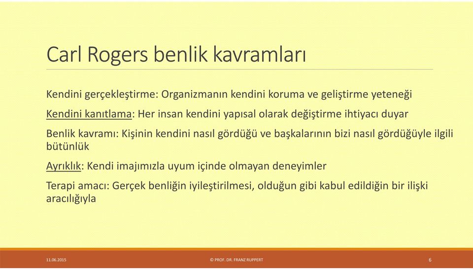 vebaşkalarının bizi nasıl gördüğüyle ilgili bütünlük Ayrıklık: Kendi imajımızla uyum içinde olmayan deneyimler Terapi