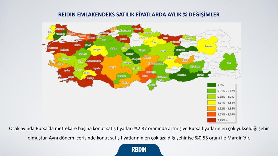 87 oranında artmış ve Bursa fiyatların en çok yükseldiği şehir olmuştur.