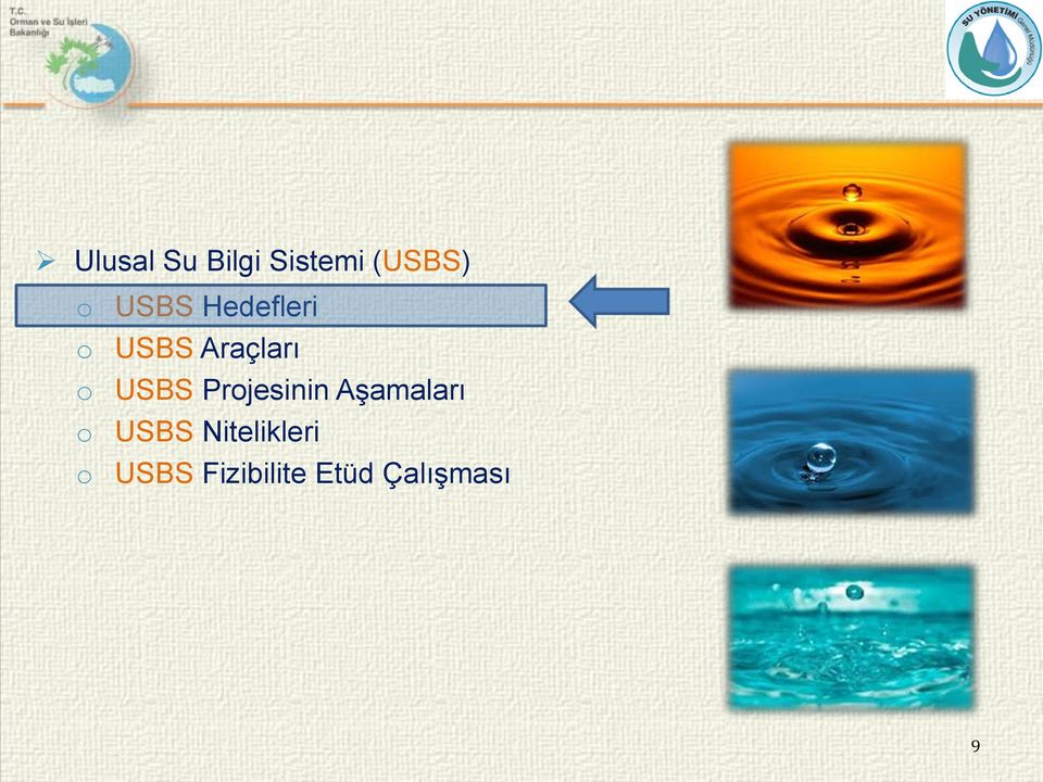 USBS Projesinin Aşamaları o USBS