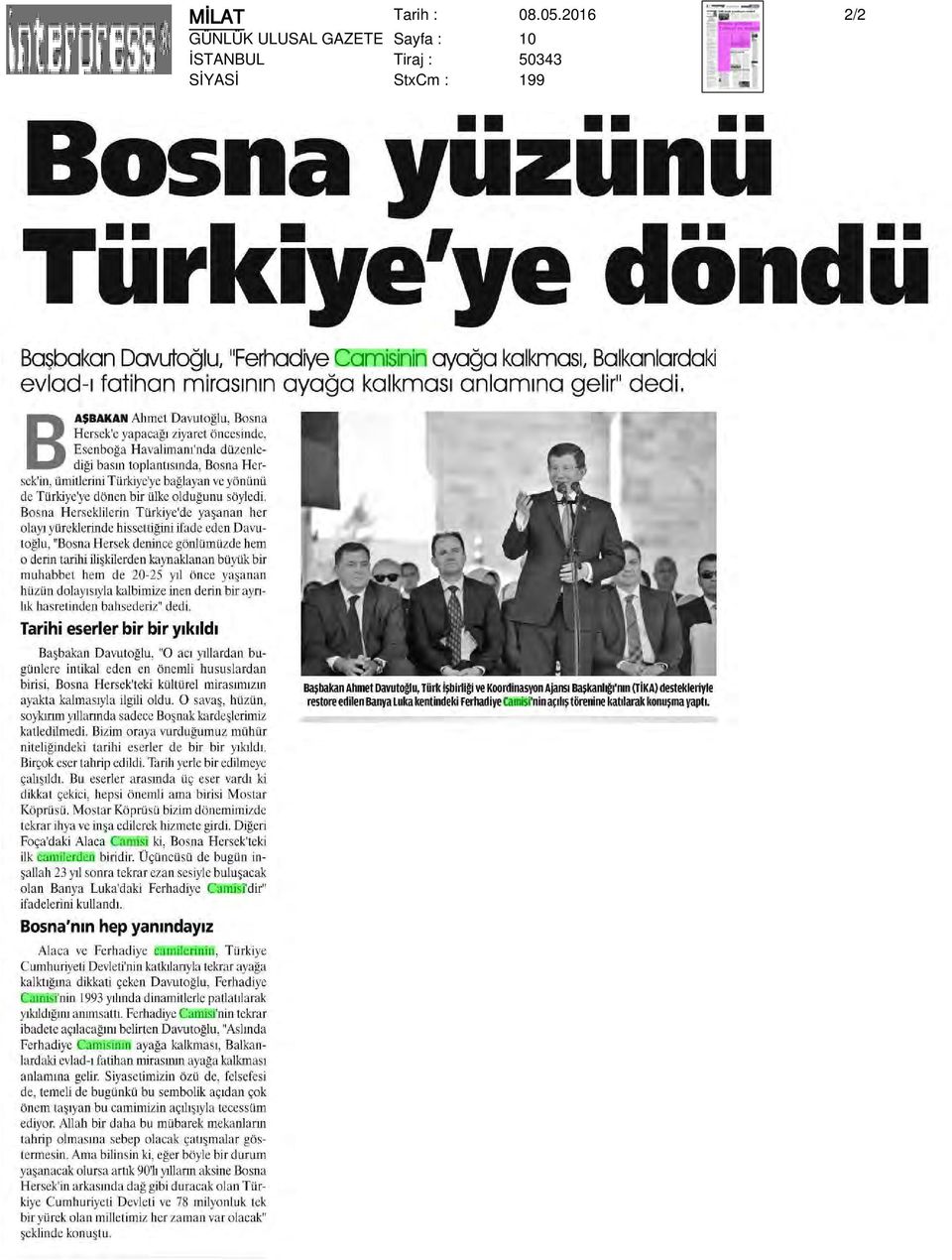 Sayfa : 10 İSTANBUL Tiraj