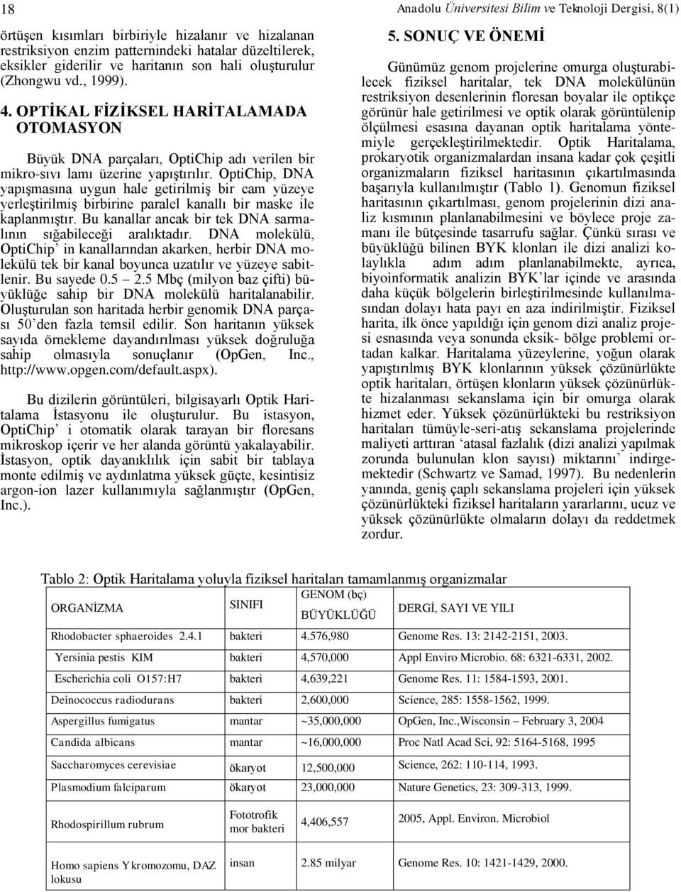 OptiChip, DNA yapıģmasına uygun hale getirilmiģ bir cam yüzeye yerleģtirilmiģ birbirine paralel kanallı bir maske ile kaplanmıģtır. Bu kanallar ancak bir tek DNA sarmalının sığabileceği aralıktadır.