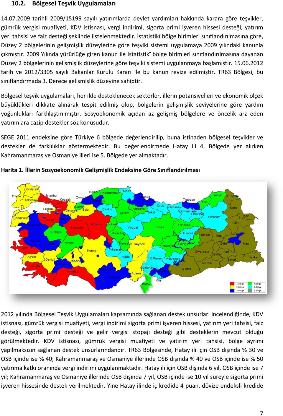 yeri tahsisi ve faiz desteği şeklinde listelenmektedir.